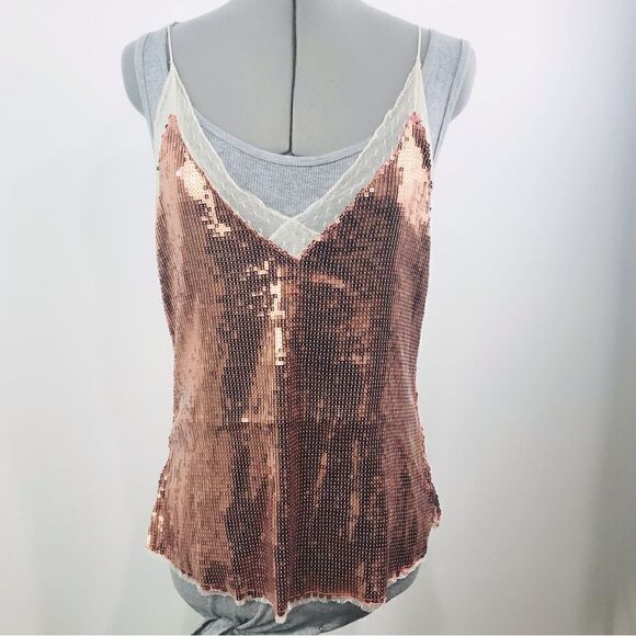 Intimately Free People Rose Gold Sequin Party Tank - Picture 2 of 11